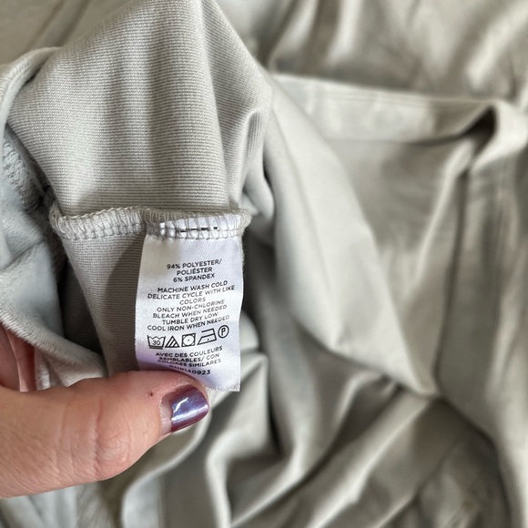 LOFT Light Blue Velvet Puffed Sleeve Top, XXL - Picture 3 of 6